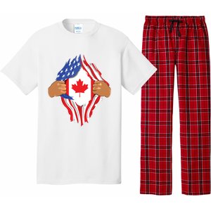 Canadian Blood Inside Me Canada Flag Pajama Set