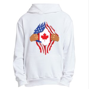 Canadian Blood Inside Me Canada Flag Urban Pullover Hoodie