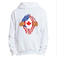 Canadian Blood Inside Me Canada Flag Urban Pullover Hoodie