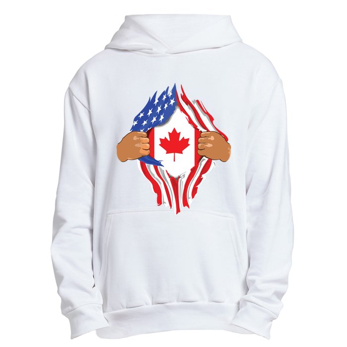 Canadian Blood Inside Me Canada Flag Urban Pullover Hoodie