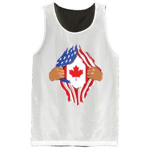 Canadian Blood Inside Me Canada Flag Mesh Reversible Basketball Jersey Tank