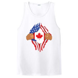 Canadian Blood Inside Me Canada Flag PosiCharge Competitor Tank