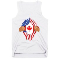 Canadian Blood Inside Me Canada Flag Tank Top