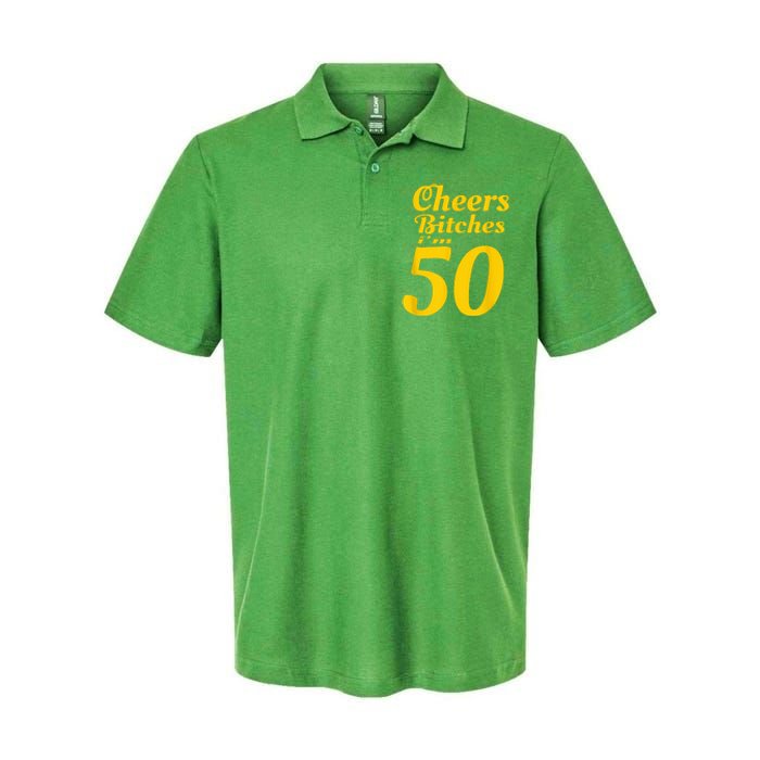 Cheers Bitches IM 50 50th Birthday Softstyle Adult Sport Polo