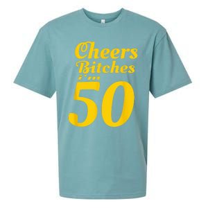 Cheers Bitches IM 50 50th Birthday Sueded Cloud Jersey T-Shirt