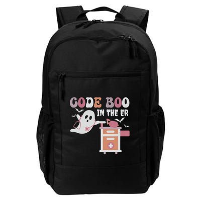 Code Boo In The Er Ghost Ghoul Nurse Nursing Boo Daily Commute Backpack