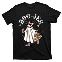 Cute Boo Jee Ghost Halloween Leopard Ghost Coffee Women T-Shirt