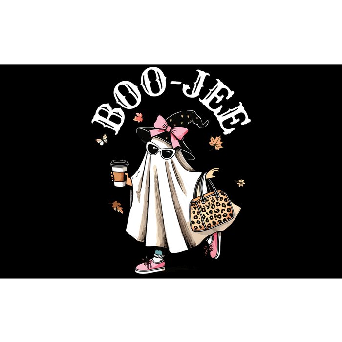 Cute Boo Jee Ghost Halloween Leopard Ghost Coffee Women Bumper Sticker