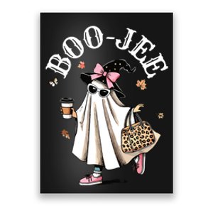 Cute Boo Jee Ghost Halloween Leopard Ghost Coffee Women Poster