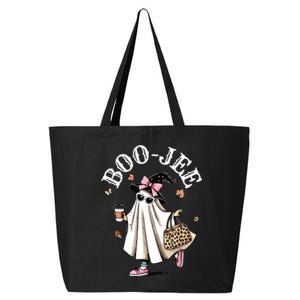 Cute Boo Jee Ghost Halloween Leopard Ghost Coffee Women 25L Jumbo Tote