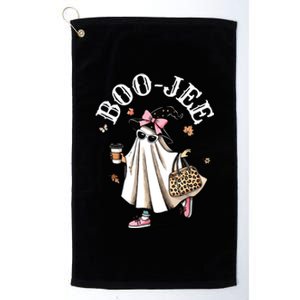 Cute Boo Jee Ghost Halloween Leopard Ghost Coffee Women Platinum Collection Golf Towel