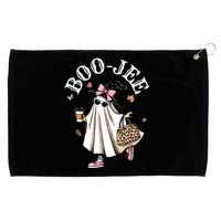 Cute Boo Jee Ghost Halloween Leopard Ghost Coffee Women Grommeted Golf Towel