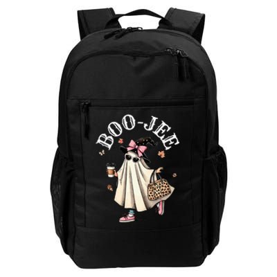 Cute Boo Jee Ghost Halloween Leopard Ghost Coffee Daily Commute Backpack