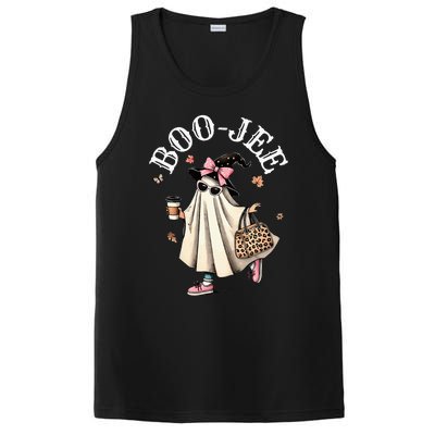 Cute Boo Jee Ghost Halloween Leopard Ghost Coffee PosiCharge Competitor Tank