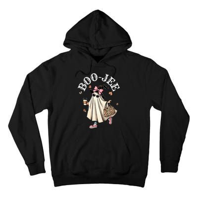 Cute Boo Jee Ghost Halloween Leopard Ghost Coffee Tall Hoodie