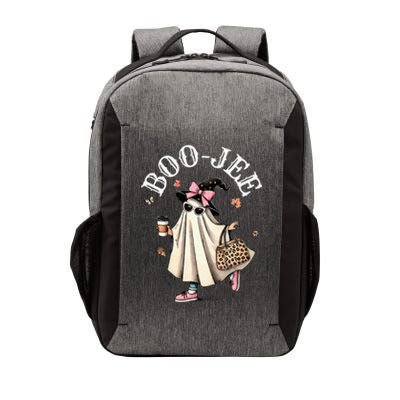 Cute Boo Jee Ghost Halloween Leopard Ghost Coffee Vector Backpack