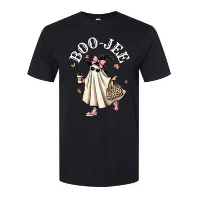 Cute Boo Jee Ghost Halloween Leopard Ghost Coffee Softstyle CVC T-Shirt