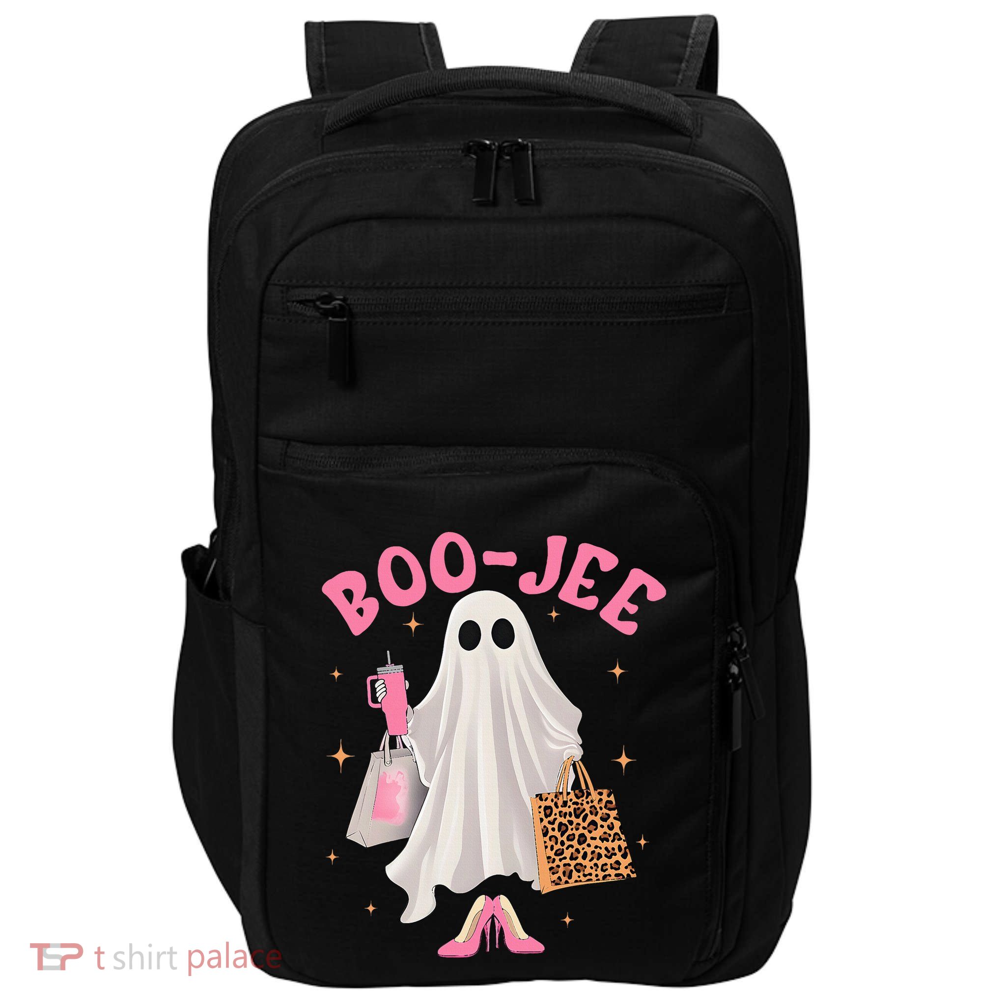 Cute Boo Jee Tumbler Ghost Boujee Halloween Girl Women Impact Tech Backpack
