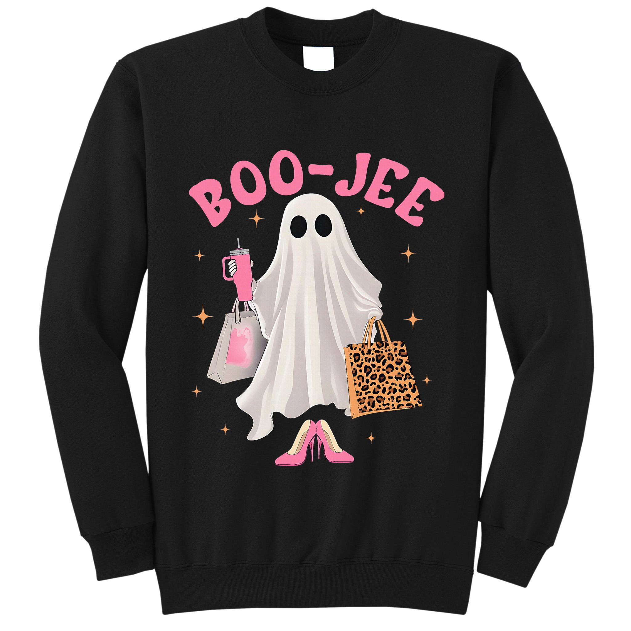 Cute Boo Jee Tumbler Ghost Boujee Halloween Girl Women Tall Sweatshirt