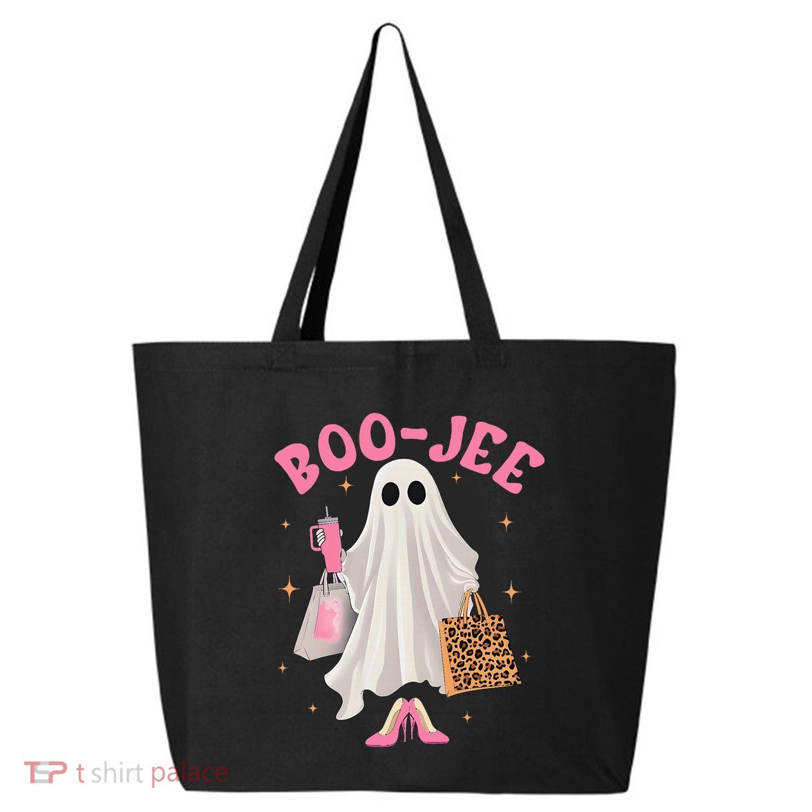 Cute Boo Jee Tumbler Ghost Boujee Halloween Girl Women 25L Jumbo Tote