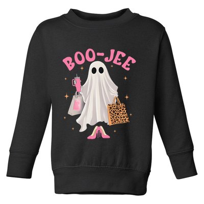Cute Boo Jee Tumbler Ghost Boujee Halloween Girl Women Toddler Sweatshirt