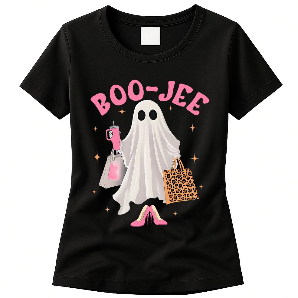 Cute Boo Jee Tumbler Ghost Boujee Halloween Girl Women Womens T-Shirt