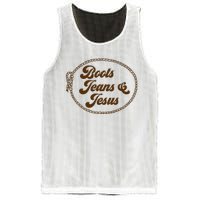 Cute Boots Jeans And Jesus Cow Christian Country Western Mesh Reversible Basketball Jersey Tank