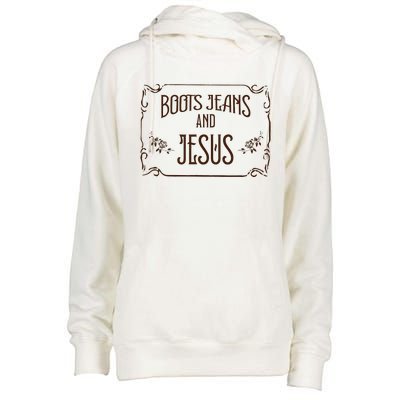 Cute Boots Jeans And Jesus Cow Cow Country Western Womens Funnel Neck Pullover Hood