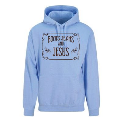 Cute Boots Jeans And Jesus Cow Cow Country Western Unisex Surf Hoodie