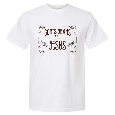 Cute Boots Jeans And Jesus Cow Cow Country Western Garment-Dyed Heavyweight T-Shirt