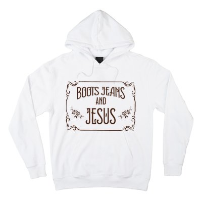 Cute Boots Jeans And Jesus Cow Cow Country Western Hoodie