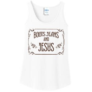 Cute Boots Jeans And Jesus Cow Cow Country Western Ladies Essential Tank