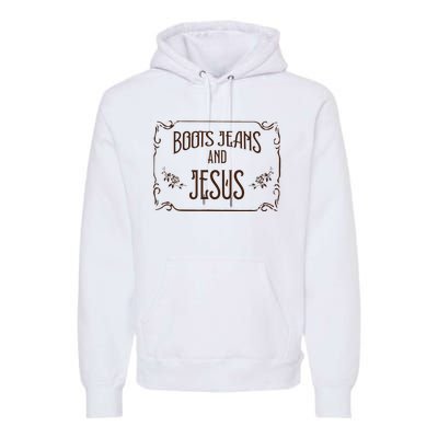 Cute Boots Jeans And Jesus Cow Cow Country Western Premium Hoodie