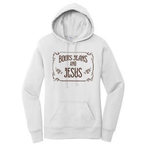 Cute Boots Jeans And Jesus Cow Cow Country Western Women's Pullover Hoodie