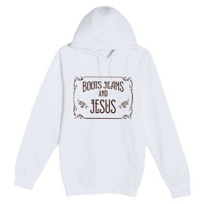 Cute Boots Jeans And Jesus Cow Cow Country Western Premium Pullover Hoodie