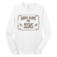 Cute Boots Jeans And Jesus Cow Cow Country Western Tall Long Sleeve T-Shirt