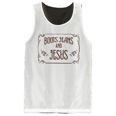 Cute Boots Jeans And Jesus Cow Cow Country Western Mesh Reversible Basketball Jersey Tank