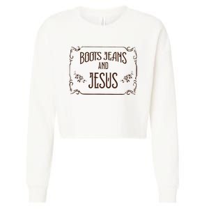 Cute Boots Jeans And Jesus Cow Cow Country Western Cropped Pullover Crew