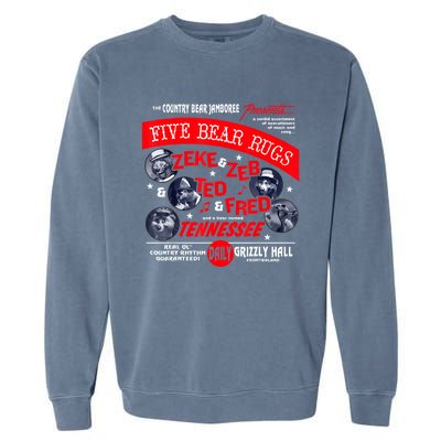 Country Bear Jamboree Real Old Country Rhythm Five Bear Rugs Garment-Dyed Sweatshirt