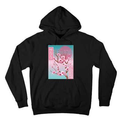 Cherry Blossom Japanese Sakura Vaporwave Aesthetic Hoodie