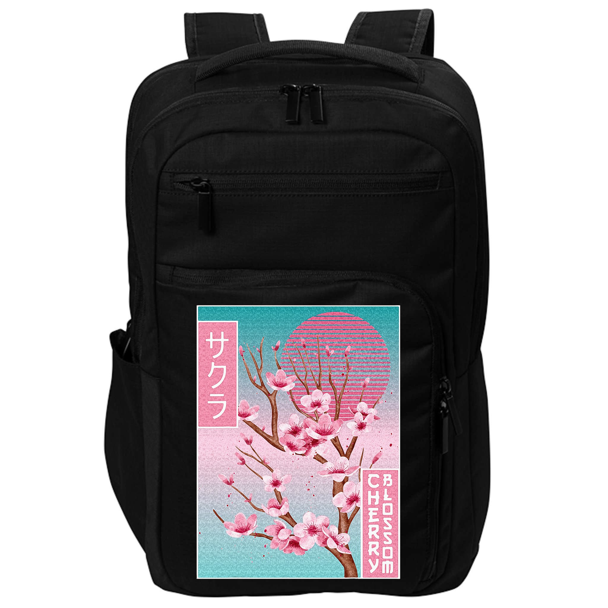 Cherry Blossom Japanese Sakura Vaporwave Aesthetic Impact Tech Backpack