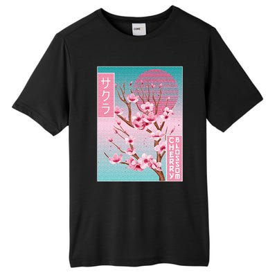 Cherry Blossom Japanese Sakura Vaporwave Aesthetic Tall Fusion ChromaSoft Performance T-Shirt