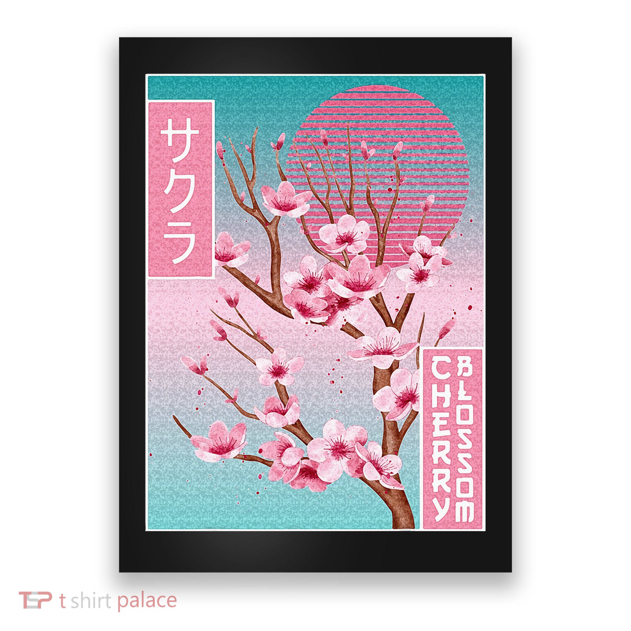 Cherry Blossom Japanese Sakura Vaporwave Aesthetic Poster