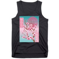 Cherry Blossom Japanese Sakura Vaporwave Aesthetic Tank Top