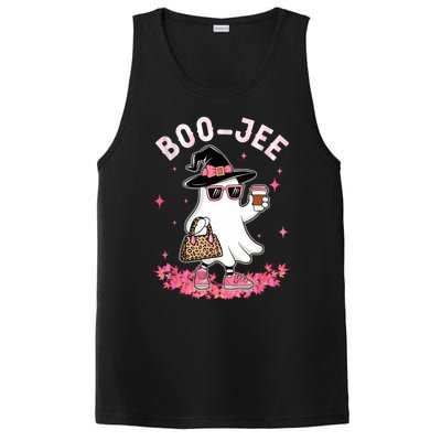 Cute Boo Jee Ghost Halloween Leopard Ghost Coffee Women PosiCharge Competitor Tank