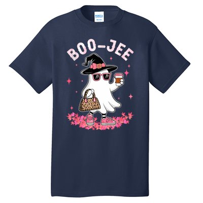 Cute Boo Jee Ghost Halloween Leopard Ghost Coffee Women Tall T-Shirt