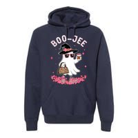 Cute Boo Jee Ghost Halloween Leopard Ghost Coffee Women Premium Hoodie