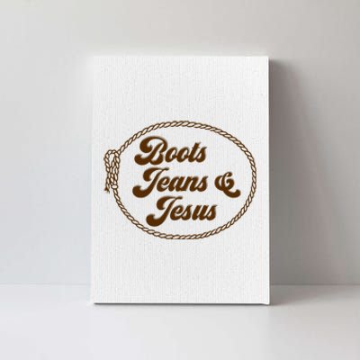 Cute Boots Jeans And Jesus Cowgirl Christian Country Western Canvas