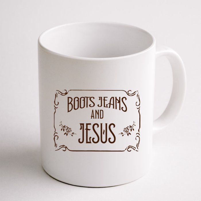 Cute Boots Jeans And Jesus Cowgirl Cowboy Country Western Coffee Mug