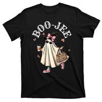 Cute Boo Jee Ghost Halloween Leopard Ghost Coffee T-Shirt